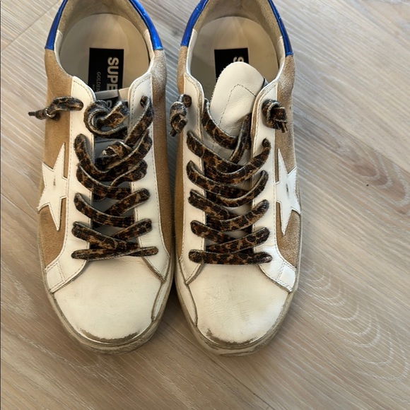 Golden Goose Superstar Sneakers with Leopard Laces - Picture 1 of 5